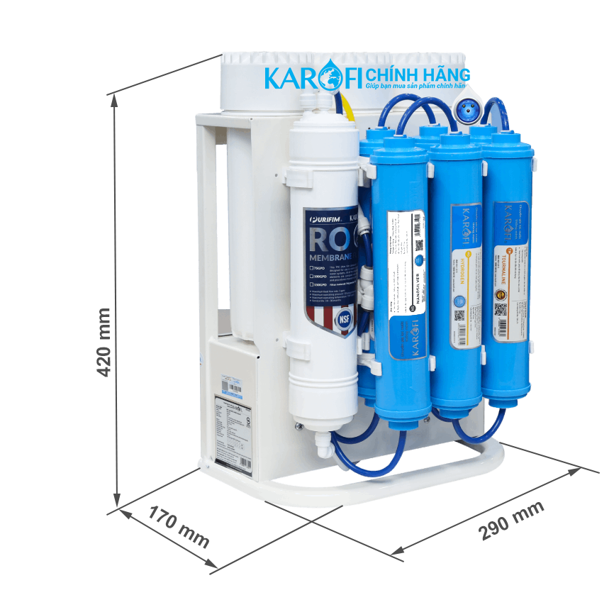 Thông số kỹ thuật máy lọc nước Karofi KAQ-U16