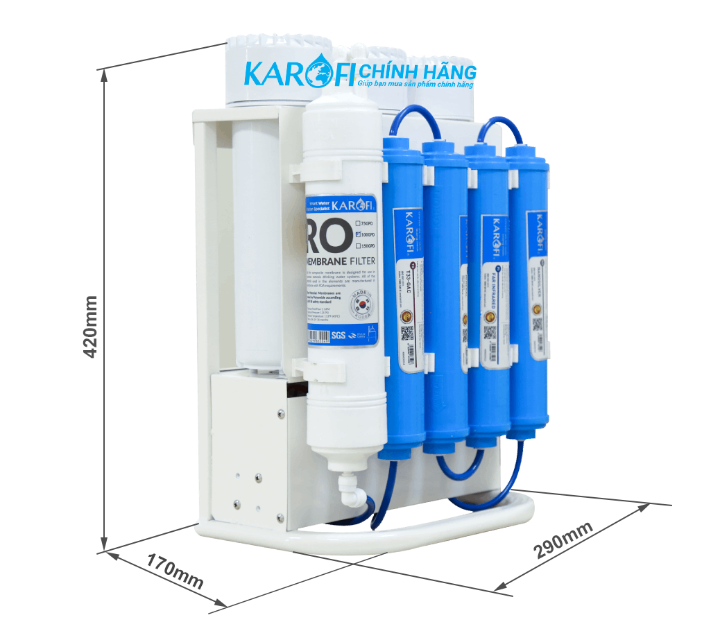 Thông số kỹ thuật máy lọc nước Karofi S-s038