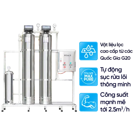 Máy lọc nước đầu nguồn Karofi KTF-332i - Cột inox 304 chống gỉ sét