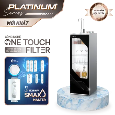 Máy lọc nước nóng lạnh Karofi Platinum S66 - Hệ thống 12 lõi cao cấp, tiết kiệm điện