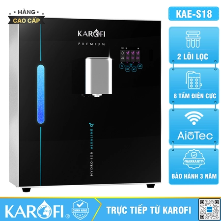 Máy lọc nước kiềm Hydro-ion Karofi KAE-S18 Mẫu 2025 Chất lượng cao