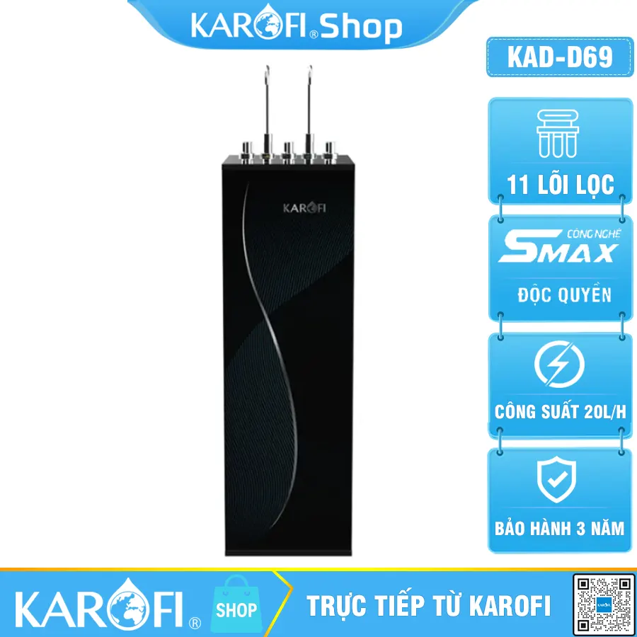 Máy lọc nước nóng lạnh Karofi KAD-D69