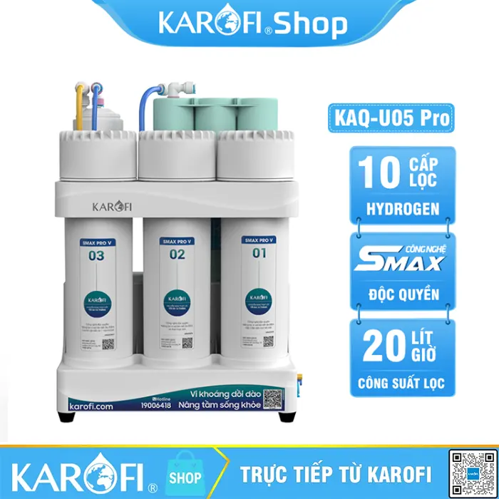 Máy lọc nước Karofi KAQ-U05 Pro - 10 Lõi lắp gầm
