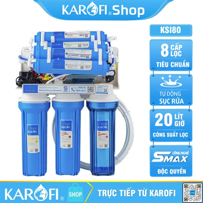 Máy lọc nước Karofi SRO KS80 Không Vỏ